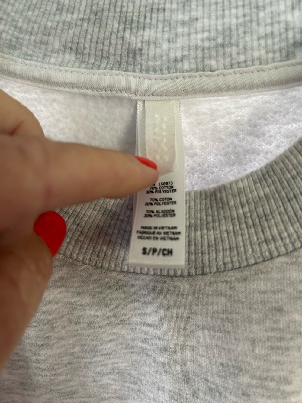 SKIMS Crewneck Sweatshirt in Heather Gray - Picture 4 of 4